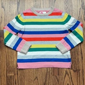 Mini Boden striped thin knit sweater SZ 6-7